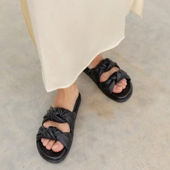 Dear Frances Tye Slide Sandals - Picture 1 of 17